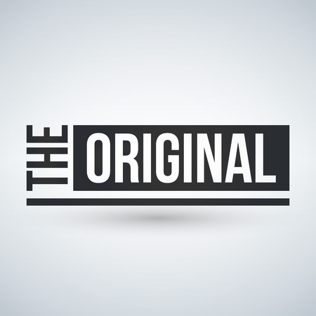 The original stamp or label, vector illustration isolated on white background.のイラスト素材