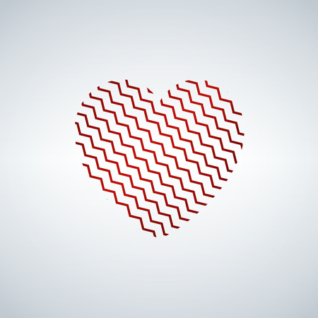 Heart shaped zigzag, happy Valentine s Day.のイラスト素材