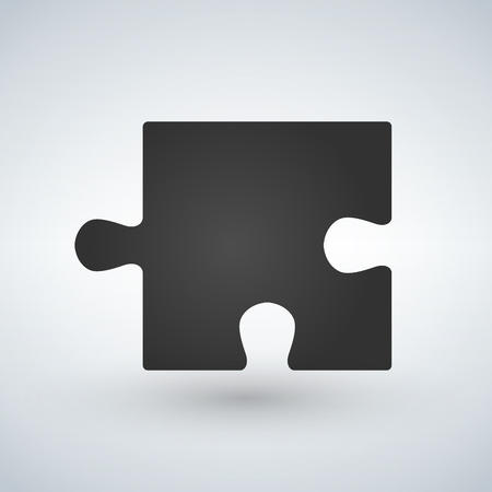 puzzle piece flat vector icon for apps and websitesのイラスト素材