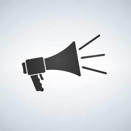 loudspeaker icon vector, stock vector illustration flat design styleのイラスト素材