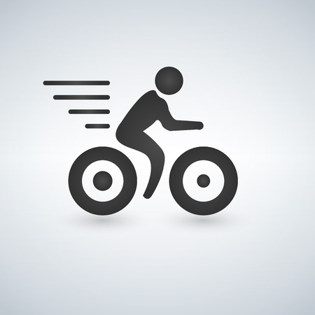 Bicycle sign icon vector illustration isolated on white background.のイラスト素材