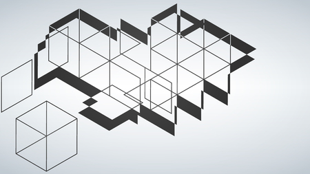 Vector Abstract geometric shape from gray diagonal romb. Vector illustrationのイラスト素材