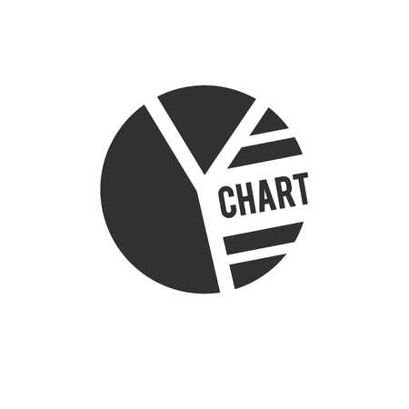 Pie Chart Icon in trendy flat style isolated on background. Graph symbol.Vector illustrationのイラスト素材