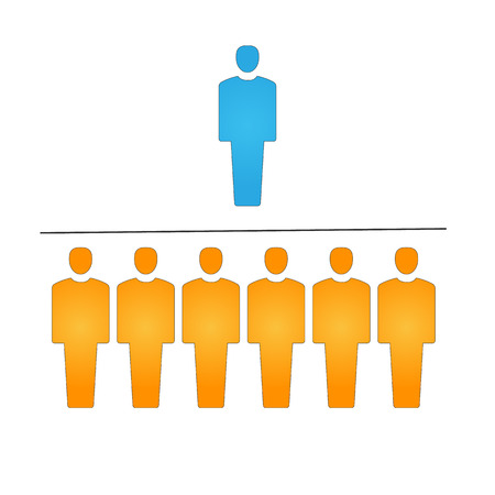 Organization Company Corporate Hierarchy Chairman CEO Manager Staff Employee Worker Stick Figure Pictogram Iconのイラスト素材