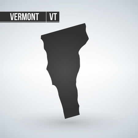 Vermont - States of US Map Icon Vector Template.のイラスト素材