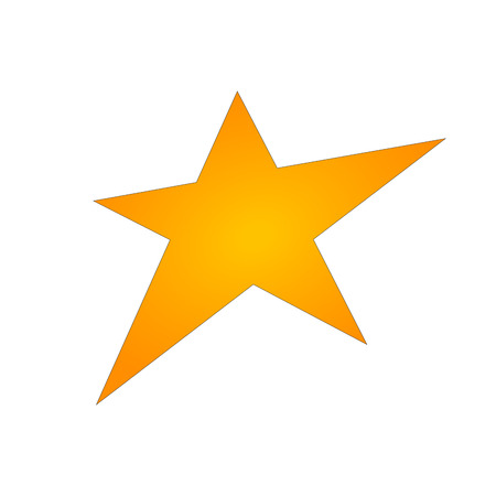 Gold star icon vector eps10. Gold star metal gradient sign.のイラスト素材