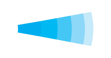 5 steps presentation template 5 options epicenter wave shape graphic. Data visualization Vector illustration isolated on whiteのイラスト素材