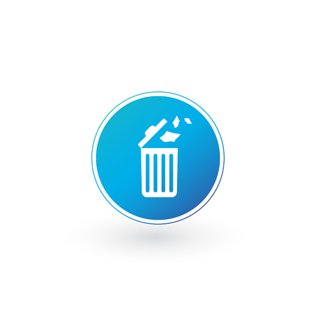 Delete icon , Trash can, Recycle bin, Garbage sign isolated on white background. Can be used for Web site, UI, apps.のイラスト素材