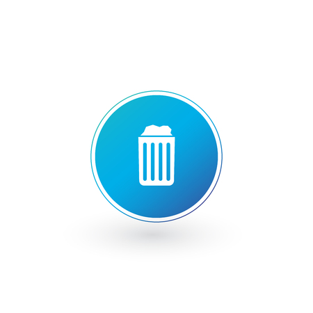 Delete icon , Trash can, Recycle bin, Garbage sign isolated on white background. Can be used for Web site, UI, apps.のイラスト素材