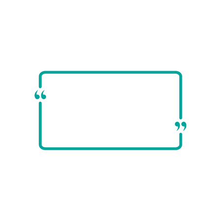 Innovative vector quotation template in quotes. Creative vector banner illustration with a quote in a frame with quotes. Vector illustration isolated on whiteのイラスト素材