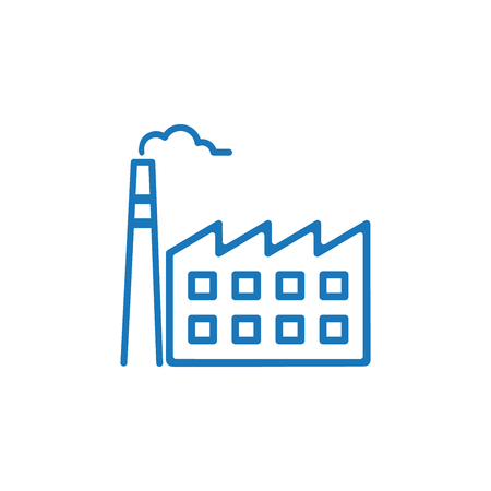Factory icon. Factory symbol design template. Can be used for web and mobile UI. Vector illustration isolatedのイラスト素材