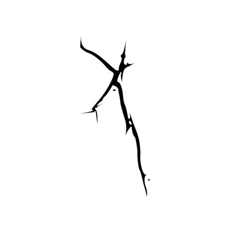 Earth glass or tree crack. Stock Vector illustration isolatedのイラスト素材
