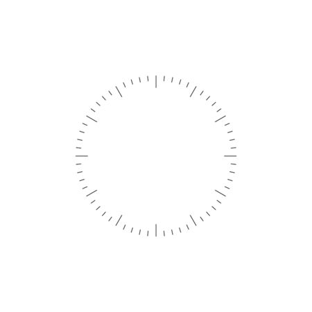 Blank clock face or timer. Stock Vector illustration isolatedのイラスト素材