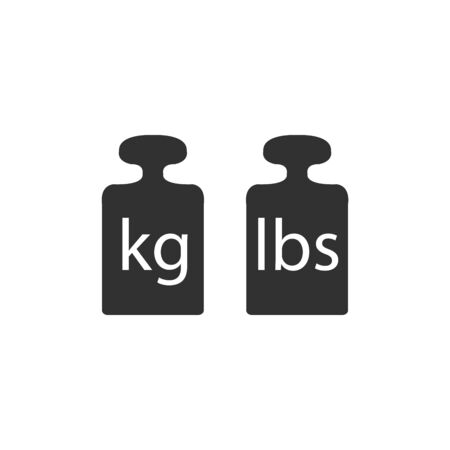 Weight kg lbs Icon . Mass symbol for your web site design, app, UI. Stock Vector illustration isolated on white background.のイラスト素材