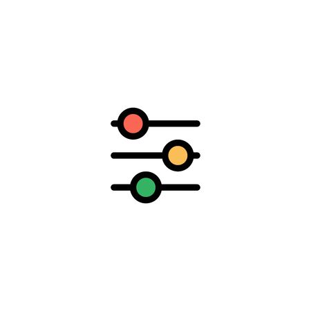 Colored Settings sliders, Filters vector icon. This icon use for admin panels, ebsite, interfaces, mobile apps. Stock Vector illustration isolatedのイラスト素材