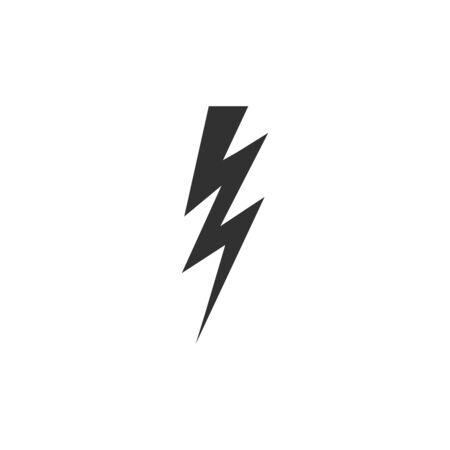 Triple lightning flat icon. shock icon. Stock Vector illustration isolatedのイラスト素材