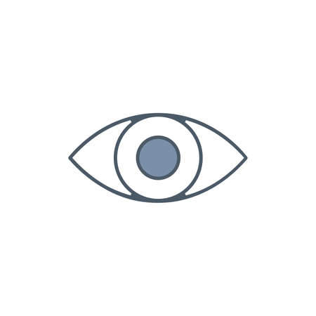 Eye sight icon, eyeball vision sign. eyesight symbol. Stock vector illustration isolatedのイラスト素材