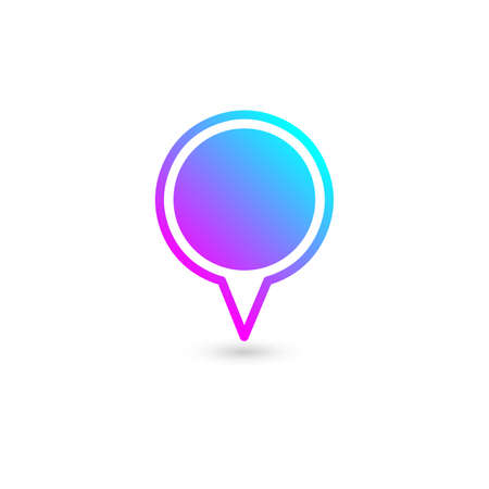 Gradient map pin sign location icon. Vector illustration web design element. Stock vector illustrationのイラスト素材