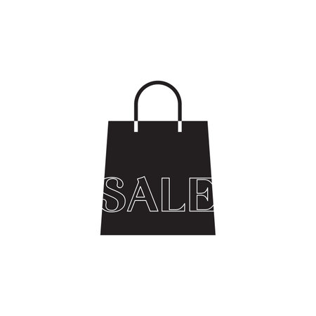 Shopping bag icon. Gift icon, store sale concept, go shopping. Stock vector illustration isolated on white background.のイラスト素材