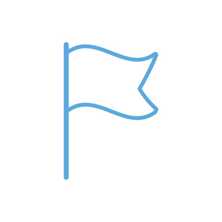 line flag Icon, gps road map marker. spot or target pin. Stock Vector illustration isolated on white background.のイラスト素材