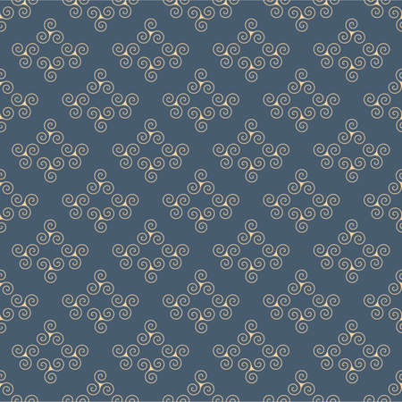 Ornamental abstract circle spiral relationship seamless pattern. Ornament can be used for gift wrapping paper, pattern fills, web page background, surface textures and fabrics.のイラスト素材