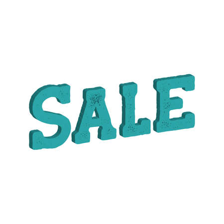 3d sale message vector background. Letters in grunge effect. Stock Vector illustration isolatedのイラスト素材