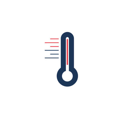 Temperature or thermometr vector icon. Stock vector illustration isolated