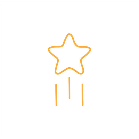 star linear icon going upward. Star award, winner. Stock vector illustration isolated on white background.のイラスト素材