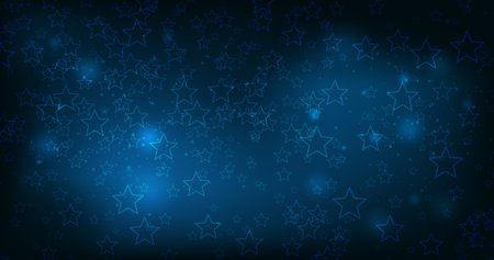 Star universe blue HD background, Stardust in deep universenglow light wallpaper, Milky way galaxy, Vector Illustration.のイラスト素材