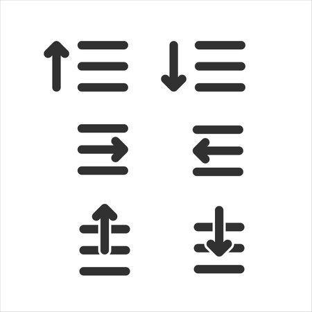 Set of sorting icons. Stock vector illustration isolated on white background.のイラスト素材