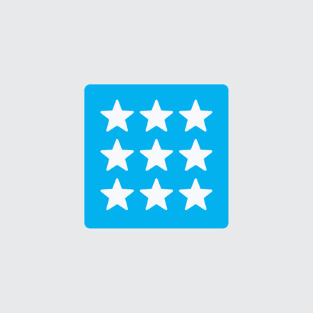 Nine Stars in the square. star Vector Icon. Stock vector illustration isolated on white background.のイラスト素材