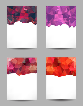 Set of backgrounds with abstract geometrical trianglesのイラスト素材