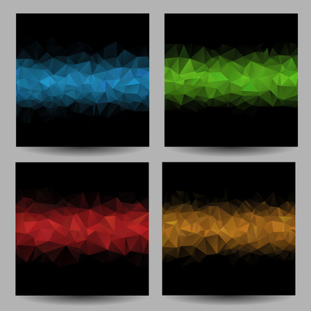 Set of backgrounds with abstract geometrical trianglesのイラスト素材