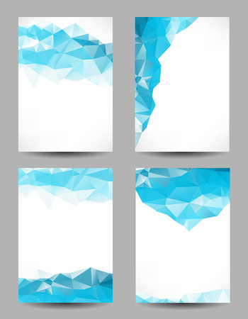 Set of backgrounds with abstract geometrical trianglesのイラスト素材