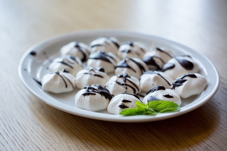 sweet cake with chocoateの写真素材