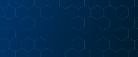 Abstract blue background with geometric shapes hexagons in the form of honeycombsのイラスト素材