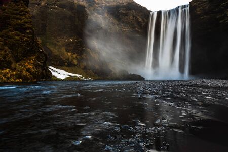 Seljalandsfoss Falls, Icelandの写真素材