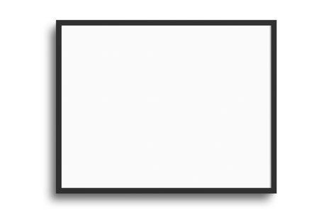 Blank picture frame isolated on white background. 3d illustration.