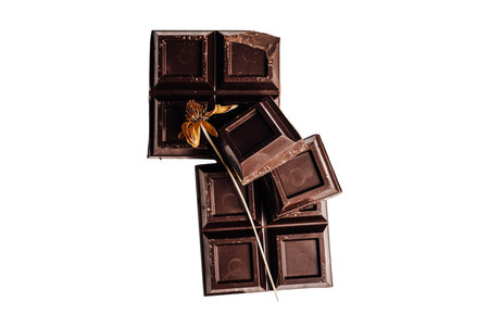 chocolate bar isolated on a white background. studio. photo.