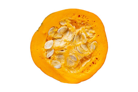 #3567 Half pumpkin isolated on a transparent backgroundの写真素材
