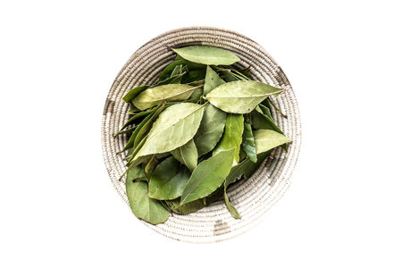 #4119 Green leaves in a bowl isolated on a transparent background