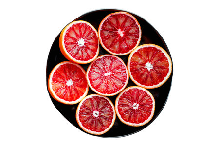 #4473 Black bowl with pomegrante isolated on a transparent backgroundの写真素材