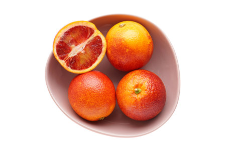 #4406 Pink bowl with grapefruits isolated on a transparent backgroundの写真素材