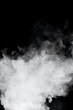 Smoke steam on a black backgroundの写真素材