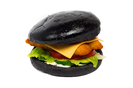 hamburger hamburger on a white background. isolate.の写真素材