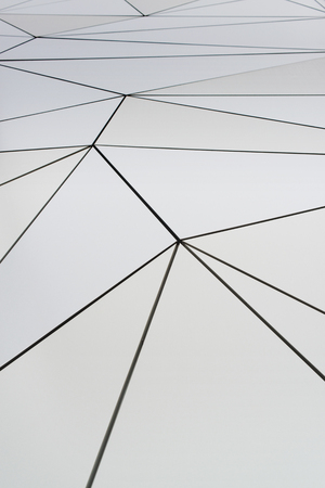 Wall of triangular composite panels