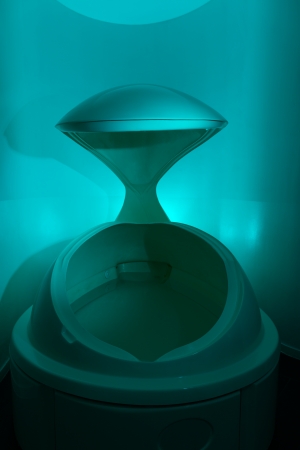 Floating Tank in spa or studio in dimmed lightの写真素材