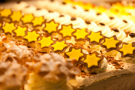 Cookies in the display of a bakery