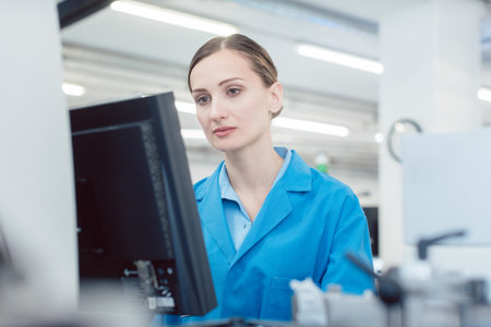 electrical engineer working in electronics manufacturingの写真素材