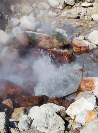 Hot springs in Furnas / Sao Miguel / Azoresの写真素材